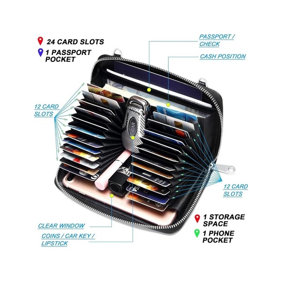 Pink Women Cross-Body Cell Phone Purse Wallet Bag Shoulder Strap Gift Boxed - Picture 4 of 7